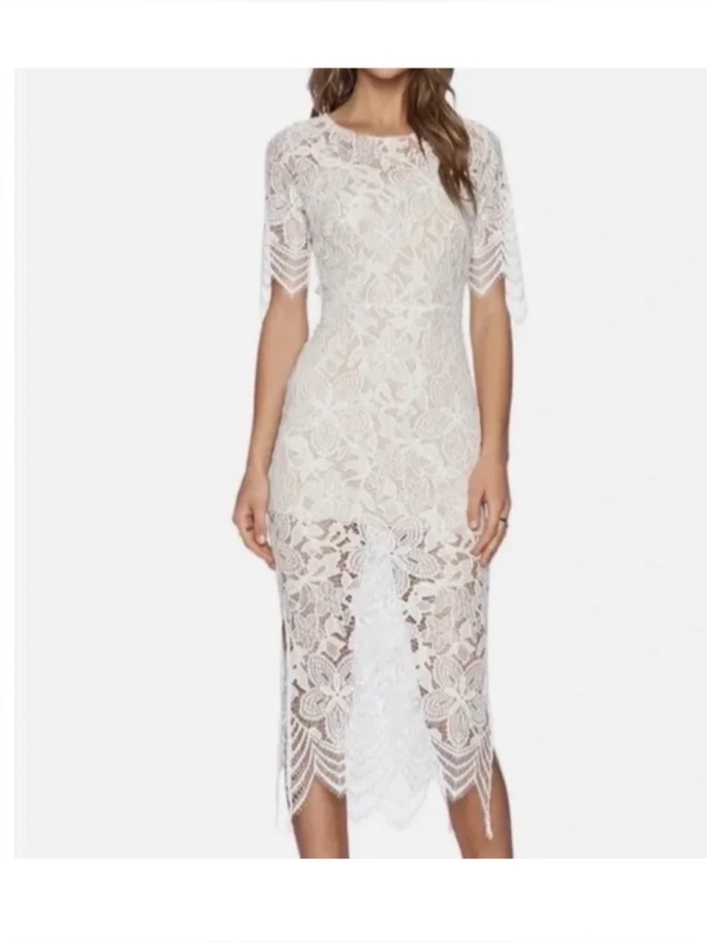For Love & Lemons Luna white lace dress